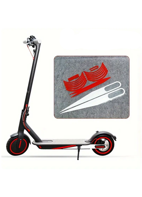 sticker set Wit/Rood